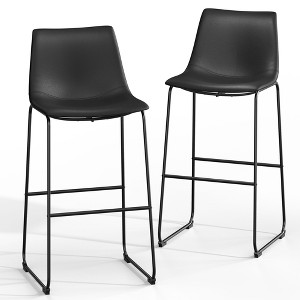 Dovelina 29" Modern PU Leather Barstool Counter Stool Set of 2 - 1 of 4