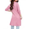 Girl's Open Front Cardigan Long Sleeve Knit Sweaters Kids Lightweight Cute Casual Loose Outerwear Coats with Pockets - 2 of 3