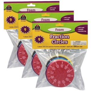 Teacher Created Resources® Foam Fraction Circles, 51 Pieces Per Set, 3 Sets - 1 of 3