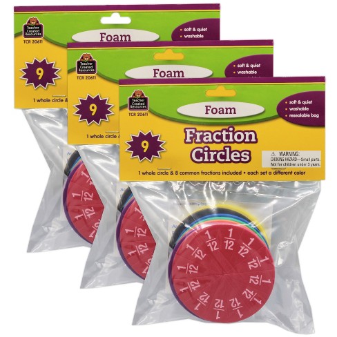 Teacher Created Resources® Foam Fraction Circles, 51 Pieces Per Set, 3 ...