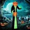 HOMCOM 106.25" Inflatable Halloween Pumpkin Head Ghost with Build-in LED, Outdoor Lighted Blow Up Inflatables for Party Indoor, Garden, Lawn - 2 of 4