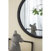 NicBex 19.7" Round Wall Mirror with Wooden Frame,Decorative Mirror for Wall Decor,Living Room,Bathroom,Bedroom,Black - 4 of 4