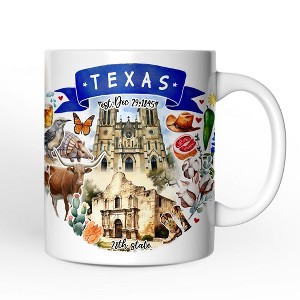 Artistic Texas State Themes and Landmarks Mug (Non-Custom Only)| OrnamentallyYou - 1 of 4