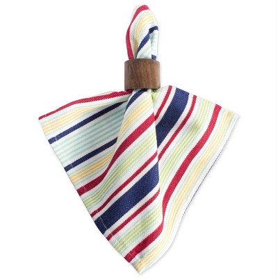 6pk Cotton Primary Striped Napkins - Design Imports