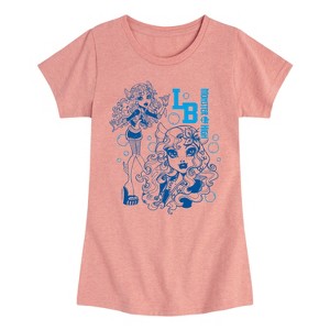 Girls' - Monster High - Lagoona Blue Sketch Fitted Short Sleeve Graphic T-Shirt - 1 of 4