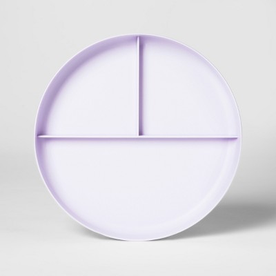 Image of 7.3" Plastic Divided Kids Plate Purple - Pillowfort™
