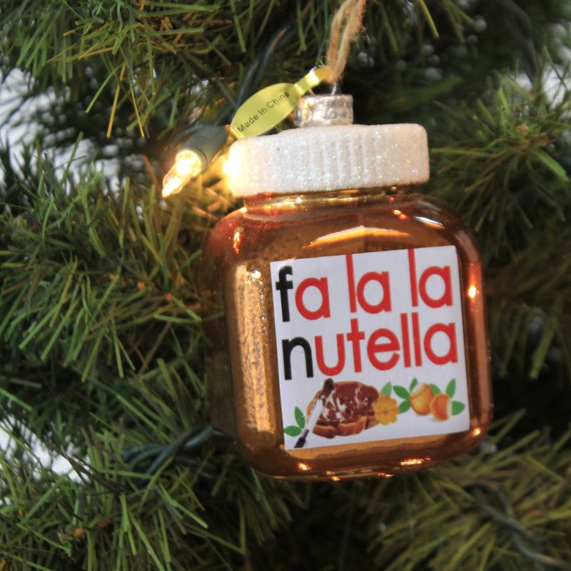 Cody Foster 3.5 Inch Fa La La Nutella Hazelnut Cocoa Spread Sweet Tree Ornaments, 2 of 4
