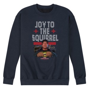 Men's - National Lampoon - Christmas Vacation Joy To The Squirrel Graphic Fleece Sweatshirt - 1 of 4