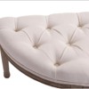 ORRD Tufted Semi-Circle Bench for End of Bed, Upholstered Velvet French Vintage Bench with Fluted Legs, Entryway Hallway Seating, 56 Inch - 3 of 4