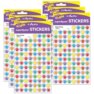 Trend - Paw Prints superSpots® Stickers - 800 Per Pack - 6 Packs - 1 of 1