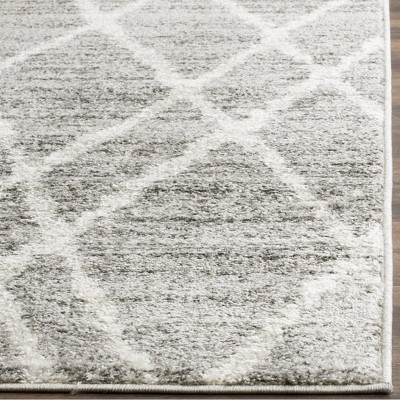 Chic Ivory & Silver 4' x 6' Reversible Synthetic Area Rug