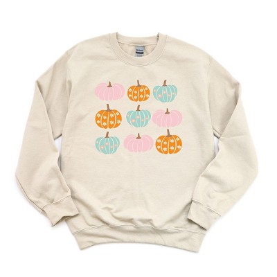 Simply Sage Market Women's Graphic Sweatshirt Floral Pumpkins Chart