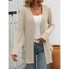 Lightweight Cardigans for Women Fashion Casual Oversized Long Sleeve Cardigan Sweater Loose Dressy Fall Holiday Tops - 2 of 4