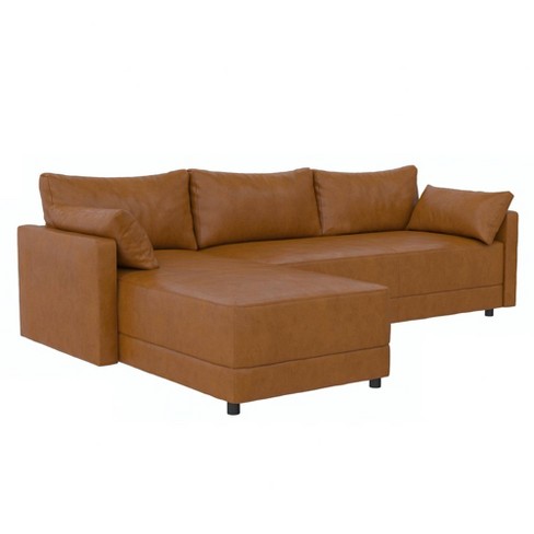 Faux leather deals corner sectional