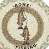 Earth Rugs Gone Fishing Trivet – Hand-Stenciled Cabin Hot Pad by Suzanne Pienta - 3 of 3