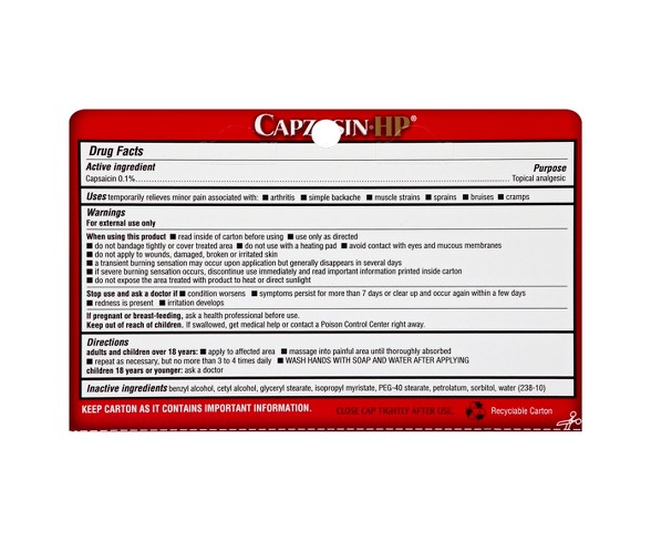 Capzasin-HP Arthritis Pain Relief Creme - 1.5 oz