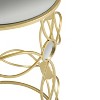 Wooakway Modern Metal Side Table Accent Table Mirror Top End Table for Sofa or Bedside - 4 of 4