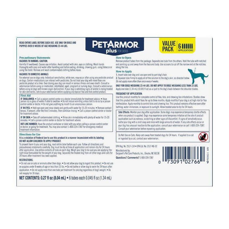 PetArmor Plus Flea and Tick Topical Treatment for Dogs, 4 of 13