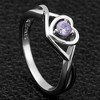 Christine Engagement Ring for Women Promise Heart Birthstone Cz Sterling Silver by Ginger Lyne - 3 of 4