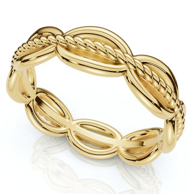 Pompeii3 14k Gold or Platinum Angi Stackable Anniversary Wedding Band