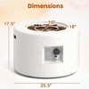 Costway 25.5" Round Terrazzo Propane Gas Fire Pit with Stainless Steel Burner & Lava Rocks - 3 of 4