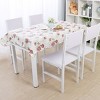 54"x71" Rectangle Vinyl Water Oil Resistant Printed Tablecloths Dark Peony - PiccoCasa - 2 of 4