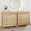 Fluted 3-Drawer Dresser & Nightstand, Wooden Chest with Storage for Bedroom, Living Room, Hallway or Entryway - 3 of 4