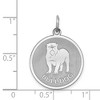 Black Bow Jewelry Sterling Silver Laser Etched Bulldog Dog Pendant, 19mm - 4 of 4