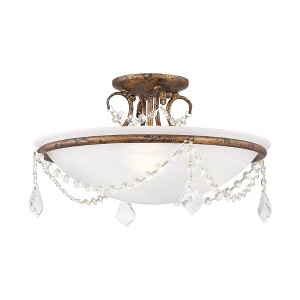 Livex Lighting Chesterfield/Pennington 3 - Light Semi-Flush Mount in  Hand Applied Venetian Golden Bronze - 1 of 1