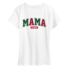 Women's - Instant Message - Mama Claus Varsity Short Sleeve Graphic T-Shirt - 1 of 4