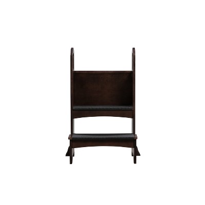 Home Imports Emporium Kids Kitchen Step Stool with Non-slip Mat in Espresso