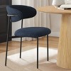 Merida Dining Chair Set of 2, Simple Design Armless Side Chairs with Metal Legs for Kitchen, Dining Room & Living Space-Maison Boucle - 4 of 4