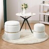 Comfortable Round Upholstered Storage Ottoman - 3 of 4