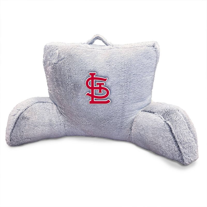 MLB St. Louis Cardinals Faux Fur Logo Backrest Support Pillow, 1 of 2