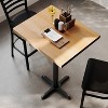 Flash Furniture Bennett Rectangular Solid Wood Commercial Indoor Tabletop with 22" x 22" Bar Height Rust-Resistant Cast Iron X-Base - 4 of 4