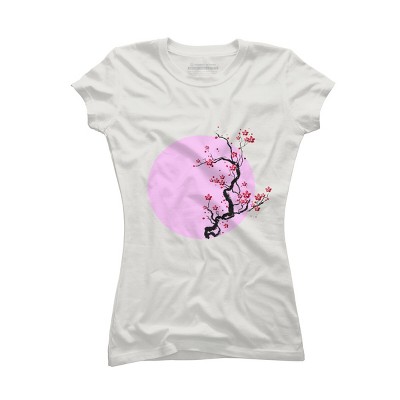 Junior's Design By Humans Cherry Blossom Tree By AnimeStyles T-Shirt