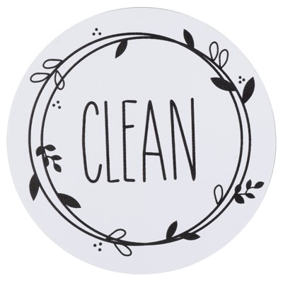 Home Medley Dishwasher Magnet Clean Dirty Sign, Round and Rotating Des -  Ben's Discount Supply