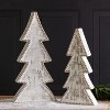 Transpac MDF Beaded Edge Christmas Tree Decor Set of 2 - Festive Decorative Objects for Holiday Home Styling - 4 of 4