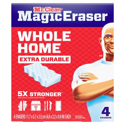 Mr. Clean Unscented Magic Eraser Whole Home Extra Durable Multi-Purpose Cleaner - 4ct