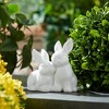 Ceramic Mini Garden Bunny Couple (Set of 4) - 2 of 3