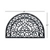 RugSmith Black Moulded Vines Half-round Rubber Doormat Doormat - 3 of 4