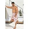 LA LEELA Men's Patriotic 4th of July USA Flag Swimwear Summer Sarong Swim Trunk Pareo Beach Wrap One Size Stripes Red - 4 of 4