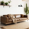 Gaoyangjiaju 111.81 Inch 4 Seater PU Leather Sofa Removable Cushions 3 Pillows Living Room Couch - 2 of 4