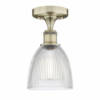 Castile - 1 Light Semi-Flush Mount In Industrial Style-9.75 Inches Tall and 6 Inches Wide