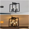 PAKOKULA 14.57 in. 4-Light Matte Black Geometric Semi-Flush Mount with Metal Shade - 4 of 4