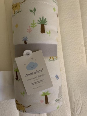 Jersey Knit Reversible Blanket - Cloud Island™ Garden Floral : Target