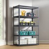 ROOMTEC 5 Tier Heavy Duty Metal Storage Shelves, Adjustable Standing Storage Shelf Units Rack for Garages, Kitchen (78"H x 47.2"W x 23.6"D) - 3 of 4