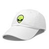 Dalix Alien Embroidered UFO Dad Hat Cotton Baseball Cap Adjustable Mens - 4 of 4