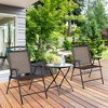 Costway 2PCS Folding Chairs Patio Garden Outdoor w/ Steel Frame Armrest Footrest - 4 of 4