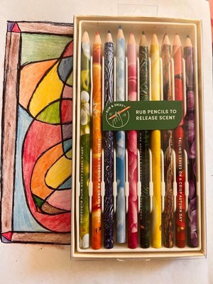 Lifelines Rub & Sniff Scented Colored Pencils, 10 Pack Infused with Essential Oil Blends, Multicolor